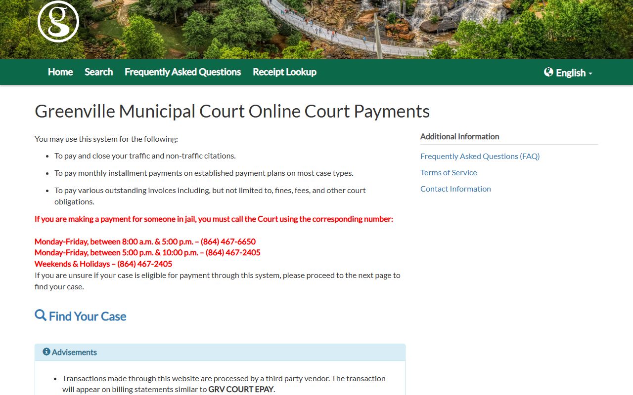 Greenville Court Payments - Greenville Court Records