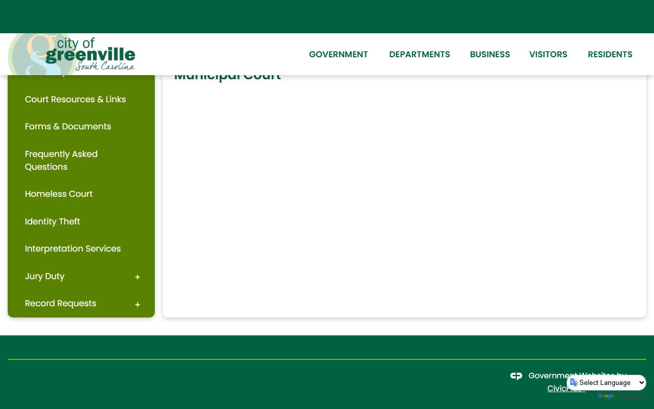 Greenville Municipal Court - Greenville Court Records