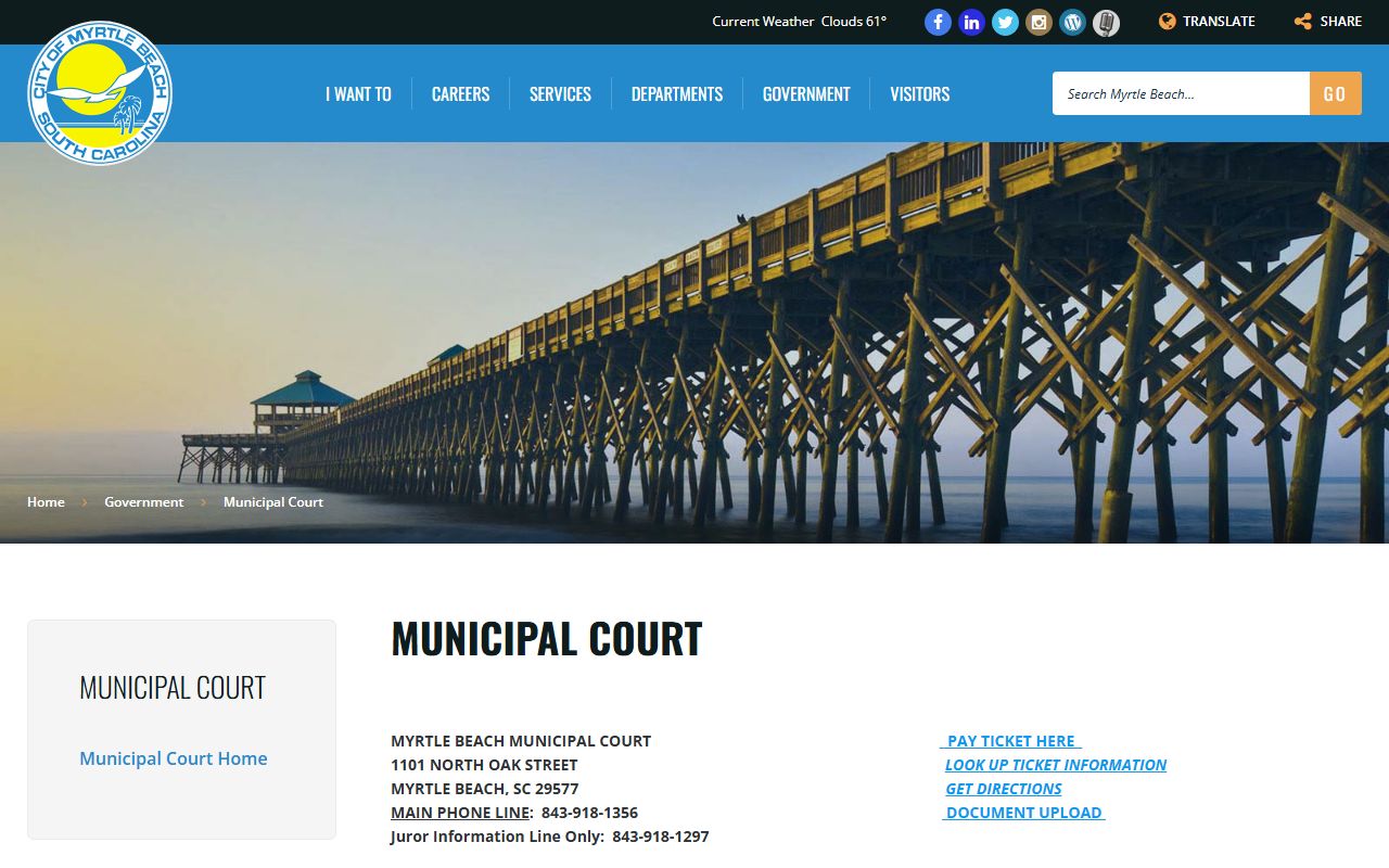 Myrtle Beach Municipal Court - Myrtle Beach Court Records