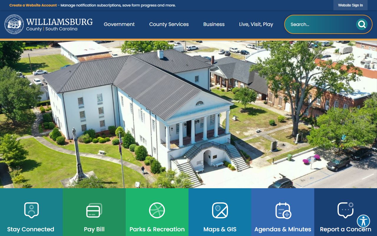 Williamsburg County official county website with Clerk of Court and court records information